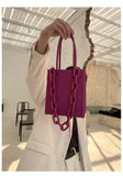 Acrylic Chain Portable Square Bag with Small Bag