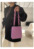 Acrylic Chain Portable Square Bag with Small Bag