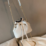 Alligator Pattern PU Leather Bucket Bag