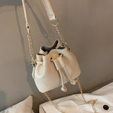 Alligator Pattern PU Leather Bucket Bag