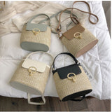 New Simple Straw shoulder Beach Bag