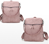 Fashion Simple Vintage Solid Color Backpack Bag