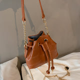 Alligator Pattern PU Leather Bucket Bag