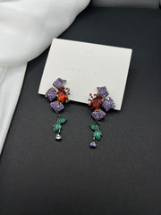 AndQ Broken Flower Drop Earrings