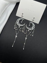 AndQ Moons Zircon Drop Earrings