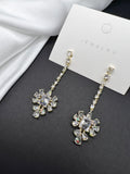 AndQ Long Pendants Clearly Zircon Embedded Earrings