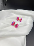 AndQ Bowknots Hearts Studs Earrings