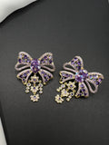 AndQ Bowknots Zircon Embedded Earrings