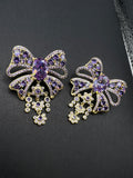 AndQ Bowknots Zircon Embedded Earrings