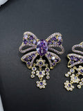 AndQ Bowknots Zircon Embedded Earrings