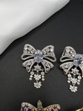 AndQ Bowknots Zircon Embedded Earrings