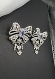 AndQ Bowknots Zircon Embedded Earrings