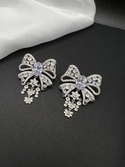 AndQ Bowknots Zircon Embedded Earrings