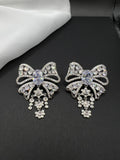 AndQ Bowknots Zircon Embedded Earrings