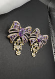 AndQ Bowknots Zircon Embedded Earrings