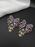 AndQ Bowknots Zircon Embedded Earrings