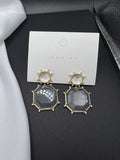 AndQ Double Clear Square Earrings