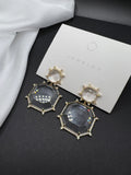 AndQ Double Clear Square Earrings