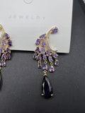 AndQ Zircon Embedded Wings Tassel Earrings