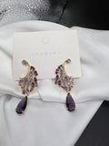 AndQ Zircon Embedded Wings Tassel Earrings