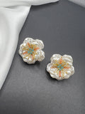 AndQ Handmade Baroque Flowers Studs Earrings