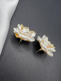 AndQ Handmade Baroque Flowers Studs Earrings